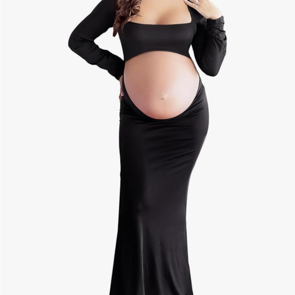 Cutout Maternity Gown